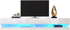 TV-Schrank Weiß mit LED-Beleuchtung, 140x40x30,5 cm, App- & Fernbedienungssteuerung Bild 5