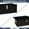 Aluminiumbox mit Deckel - Abschließbar | Alubox Deichselbox Alu Anhängerbox Werkzeugkiste Metall Transportbox Metallkiste, 80x39x30cm Schwarz Bild 4