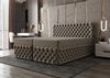 B&B Home 'Figo III' Boxspringbett mit Bettkasten, Samt, Beige, 180x200 cm Bild 2
