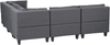 Beliani 'Unstad' Sofa, Dunkelgrau, Stoff, 72 x 228 x 228 cm, ohne Ottomane, Links Bild 5