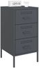 vidaXL Nachttisch Anthrazit 36x39x68 cm Stahl 843082 Bild 5
