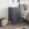 vidaXL Nachttisch Anthrazit 36x39x68 cm Stahl 843082 Bild 3