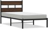vidaXL Bettgestell ohne Matratze mit Kopfteil Braun Eiche 80x200 cm 4017142 Bild 2