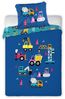 Baby Bettwäsche Set Baustelle blau 2 tlg. 100x135 cm 100% Baumwolle Bild 4