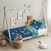 Baby Bettwäsche Set Baustelle blau 2 tlg. 100x135 cm 100% Baumwolle Bild 2