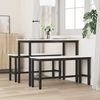 vidaXL Esstischbank 2 pcs Weiß 100 x 32,5 x 49 cm Massives Kiefernholz 873789 Bild 3