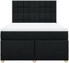 vidaXL Boxspringbett mit Matratze Schwarz 160x200 cm Stoff 3291333 Bild 4