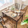 GarveeMore Essgruppe 5-teiliges Esszimmer-Set aus Holz für 4 Personen, Tisch 110 cm Rechteckiger Esstisch, 4 Stühlen mit hoher Belastbarkeit Bild 4