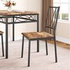 GarveeMore Essgruppe 5-teiliges Esszimmer-Set aus Holz für 4 Personen, Tisch 110 cm Rechteckiger Esstisch, 4 Stühlen mit hoher Belastbarkeit Bild 2