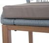 2er-Set Rope-Barhocker HWC-O21, Outdoor Sitzpolster Seilgeflecht Metall Holz-Optik ~ hellgrau, Kissen taupe Bild 5