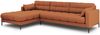 Micadoni Ecksofa Mamaia 5-Sitzer Links Strukturierter Stoff Neve Ziegel schwarze Beine Bild 2