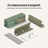 Desktronic Kabelkanal Schreibtisch, 2x43cm, Hochwertiger Stahl, Kabel Organizer für Kabelführung Grün Bild 5