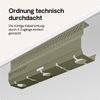 Desktronic Kabelkanal Schreibtisch, 2x43cm, Hochwertiger Stahl, Kabel Organizer für Kabelführung Grün Bild 4