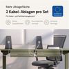 Desktronic Kabelkanal Schreibtisch, 2x43cm, Hochwertiger Stahl, Kabel Organizer für Kabelführung Grün Bild 2