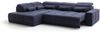 Polstergarnitur >Donaugh< Sitztiefen + Kopfteilverstellungen, blau-schwarz - 323x76x231 (BxHxT) Bild 5