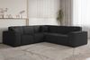 Ecksofa Designersofa CELES PREMIUM in Stoff Scala Schwarz Seite Universal Bild 2