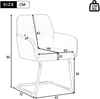Merax Esszimmerstuhl, 6er set, Sessel, minimalistischer Freizeitstuhl, Wohnzimmer-Schlafzimmerstuhl mit gewölbten Stahlfüßen, grau Bild 4