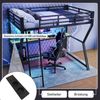 Flieks Hochbett LED Metallbett 90x200cm mit Schreibtisch und Aufladenfunktion Bild 3