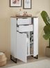 moebel-dich-auf Kommode ASPEN (Highboard, Badschrank mit 2 Schubkästen, in Schwarz matt, Weiß matt), Breite 60 cm Bild 2