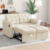 Schlafsofa 142x85x83 cm 3-in-1 mit USB, verstellbarer Rückenlehne und Seitentaschen – Beige Bild 2