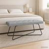 vidaXL Bank mit Knopfheftung Hellgrau 110 x 40 x 46 cm Stoff 42038371 Bild 3