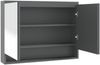vidaXL Spiegelschrank fürs Bad 80x15x60 cm MDF Grau 331534 Bild 2