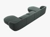 Micadoni Panorama-Sofa Miley 5-Sitzer Chenille Haga Petrol Bild 3