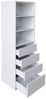 HTI-Living Kommode Hohe offene Kommode 3 Regalfächer 4 Schubladen (Stück, 1 St, 1 Kommode), Anrichte Sideboard Wäscheschrank Bild 4