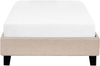 Polsterbett beige Lattenrost 90x200 cm ROANNE Bild 4