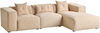 Ecksofa DOLVA Cord Beige Linksseitig Bild 5