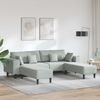 vidaXL Sofa 3 pcs Hellgrau 250 x 188 x 76 cm Samt 3335172 Bild 1