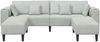 vidaXL Sofa 3 pcs Hellgrau 250 x 188 x 76 cm Samt 3335172 Bild 4