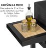 Meat Machine Holzkohlegrill BBQ 45x32,5cm Thermometer Bodenrollen Schwarz Bild 5