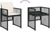 vidaXL 13-tlg. Garten-Essgruppe mit Kissen Schwarz Poly Rattan 3210858 Bild 5