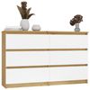 Raumhirsch Furniture Kommode Sideboard 120 cm breit (Maße 30 x 120 x 75 cm, 6 Schubladen), verschiedene Farben Bild 2