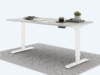 Desktopia Pro X - Elektrisch höhenverstellbarer Schreibtisch / Ergonomischer Tisch mit Memory-Funktion, Grau, Gestell Weiß, 120x80 cm