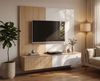 TV-Lowboard Set Arion in Cremona Eiche und Marmor weiß 160 cm Bild 2