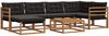 vidaXL Outdoor-Sofagarnitur mit Kissen 19 pcs Natürlich und Schwarz 3369639 Bild 2