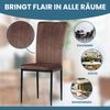 Albatros Esszimmerstühle mit Samt-Bezug 4er Set MODENA, Braun - Stilvolles Vintage Design, Eleganter Polsterstuhl am Esstisch - Küchenstuhl oder Stuhl Esszimmer mit hoher Belastbarkeit Bild 4
