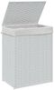 vidaXL Wäschekorb mit Deckel Weiß 46x33x60 cm Poly Rattan 372033 Bild 4