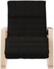 vidaXL Schaukelstuhl Schwarz Stoff 351077 Bild 3