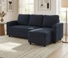 GUNJI Sofa L/U-Sofa mit Schlaffunktion Schlafsofa, Transformationssofa mit Stauraum und Becherhalter - flexibel umkehrbares Layout Bild 2