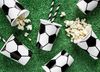 partydeco Einwegbecher, Papier, Pappbecher Fußball 220ml schwarz weiß 6er Set Bild 2