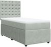 vidaXL Boxspringbett mit Matratze Hellgrau 90x200 cm Samt 3292250 Bild 2