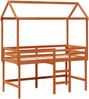 vidaXL Hochbettrahmen Wachsbraun 90 x 190 cm Massives Kiefernholz 3422774 Bild 5