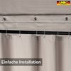 ANRO Duschvorhang WAFFEL Anti-Schimmel Waffel Hochwertig Badezimmervorhang Wasserperlend Breite 180 cm (Packung, 1-tlg, Duschvorhang inkl. Aufhängeringe), robuster Vorhang Stangenaufhängung 180x200 cm Spa Design Creme Bild 3