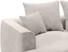 Vente-unique - PINETA Sofa Samt Beige - B 180 cm x H 67 cm x L 230 cm Bild 4