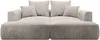 Vente-unique - PINETA Sofa Samt Beige - B 180 cm x H 67 cm x L 230 cm Bild 2