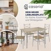 Casaria 5 tlg Sitzgruppe Esstisch Küchentisch mit Stühlen - Eiche Bild 2