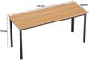 Schreibtisch Workstation 120x60x75 cm Holz Teak Schwarz Bild 2